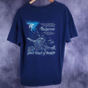 Vintage 00s Y2K Windjammer ghost haunted nautical sailing shirt